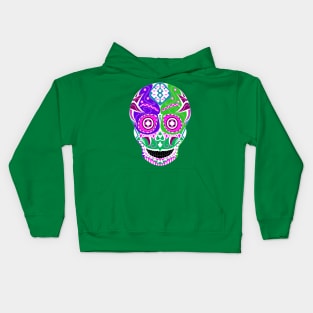 skull candy with smiley death Kids Hoodie